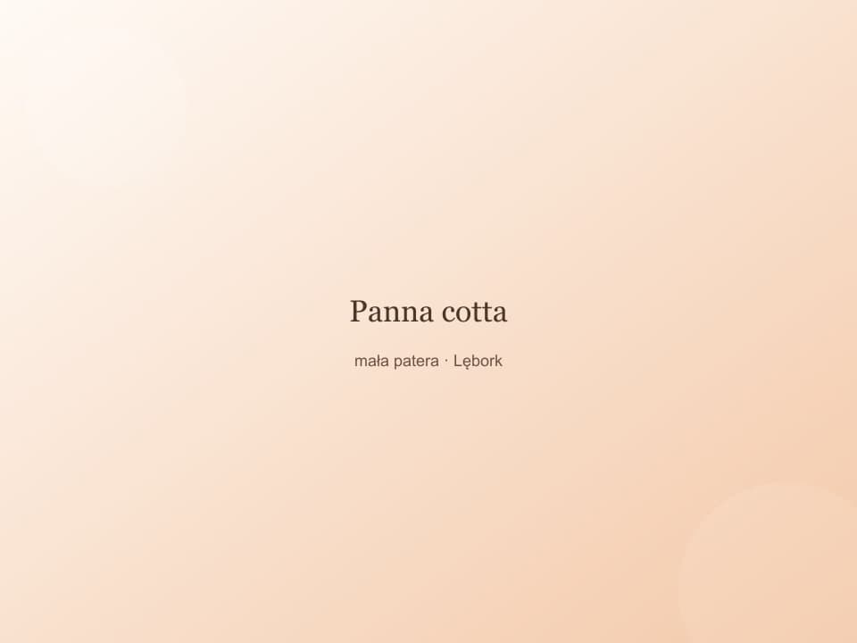 Panna cotta