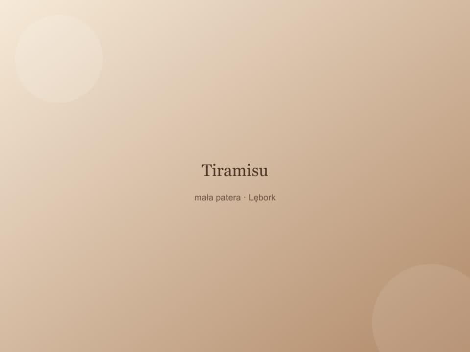 Tiramisu