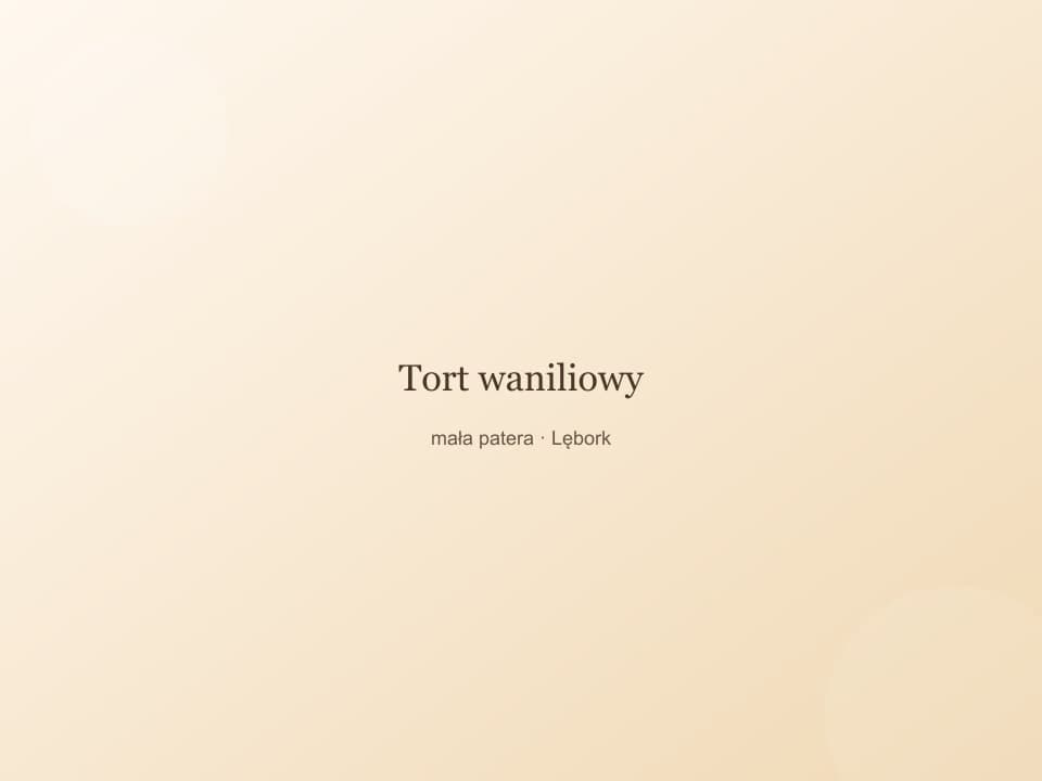 Tort waniliowy