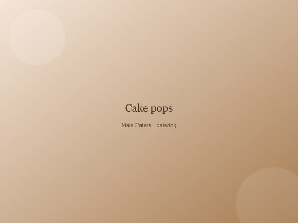 Cake pops