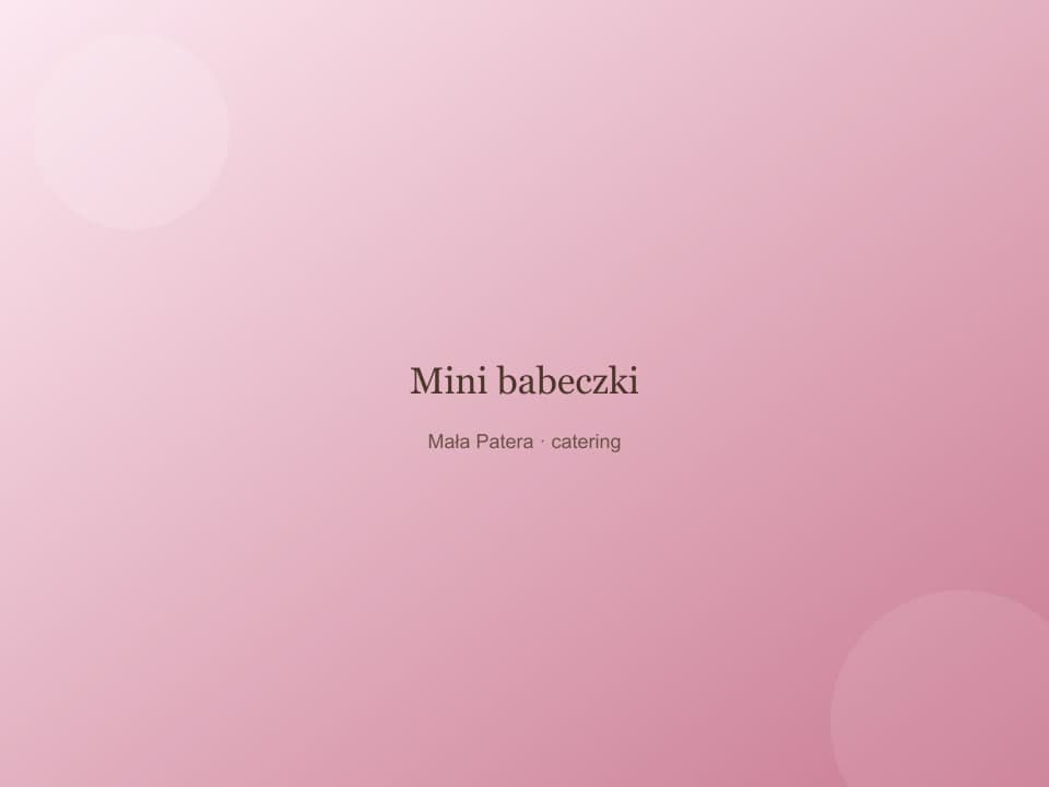 Mini babeczki